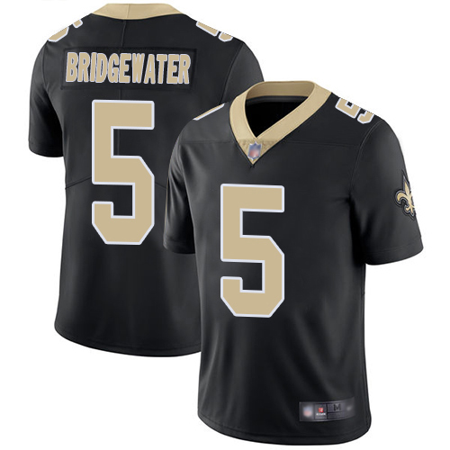 New Orleans Saints #5 Teddy Bridgewater Black Team Color Men's Stitched NFL Vapor Untouchable Limited Jersey