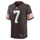 Men's Cleveland Browns Dustin Hopkins Nike  Brown Team Game Jersey