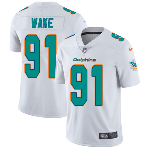 Nike Miami Dolphins #91 Cameron Wake White Men's Stitched NFL Vapor Untouchable Limited Jersey