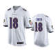 Men's Baltimore Ravens #18 Roquan Smith White Limited NFL Jersey