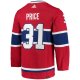 Men's Montreal Canadiens Carey Price adidas Red Home Primegreen Player Jersey