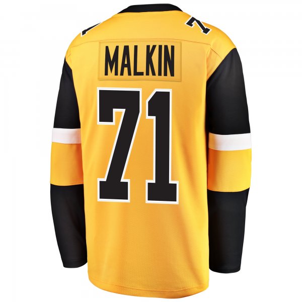 Youth Pittsburgh Penguins Evgeni Malkin Fanatics Gold Alternate Breakaway Player Jersey