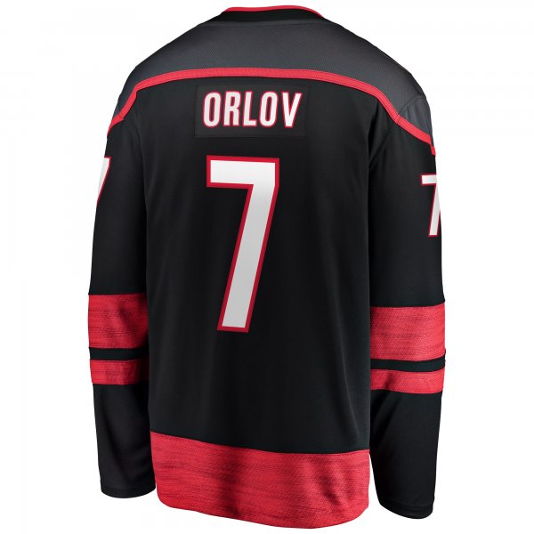 Men's Carolina Hurricanes Dmitry Orlov Fanatics Black Home Breakaway Jersey