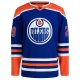 Men's Edmonton Oilers Leon Draisaitl adidas Royal Home Primegreen Player Jersey