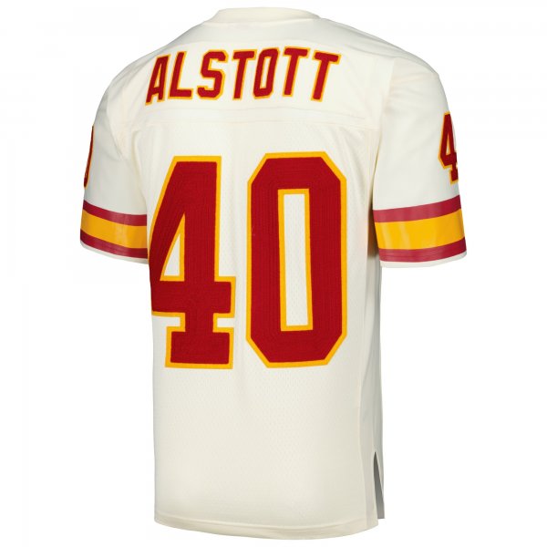 Men's Tampa Bay Buccaneers Mike Alstott Mitchell & Ness Cream Chainstitch Legacy Jersey