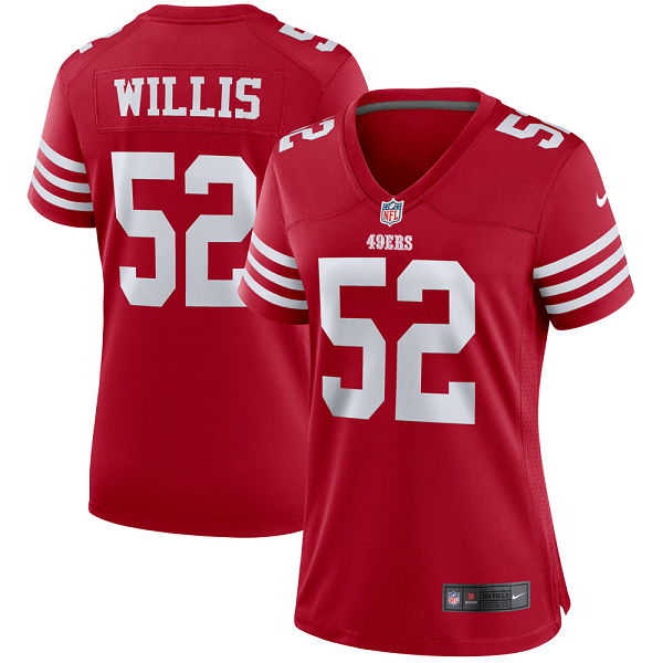 Women's San Francisco 49ers Patrick Willis Nike Scarlet Retired Player Game Jersey-(2022 New Style)