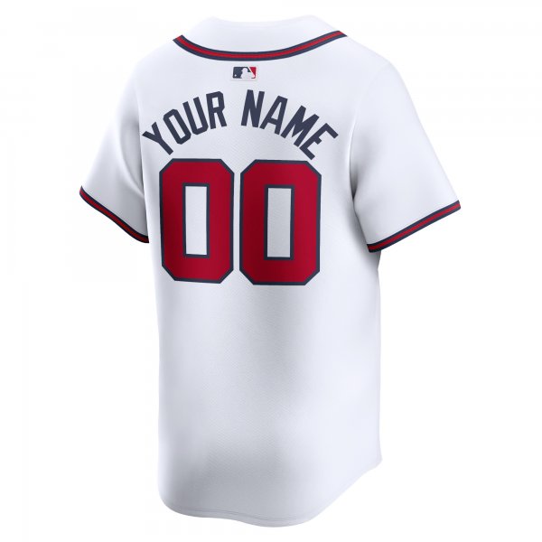 Youth Atlanta Braves Nike White Home Limited Custom Jersey