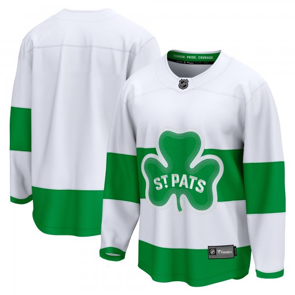 Men's Toronto Maple Leafs  Fanatics White St. Patricks Alternate Premier Breakaway Jersey