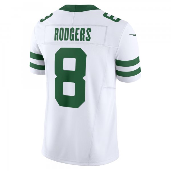 Men's New York Jets Aaron Rodgers Nike Legacy White Vapor F.U.S.E. Limited Jersey