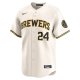 Men's Milwaukee Brewers William Contreras Nike Cream Home Limited Player Jersey