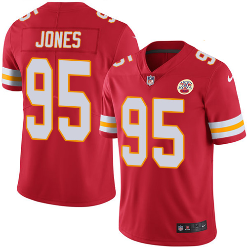 Nike Kansas City Chiefs #95 Chris Jones Red Team Color Youth Stitched NFL Vapor Untouchable Limited Jersey