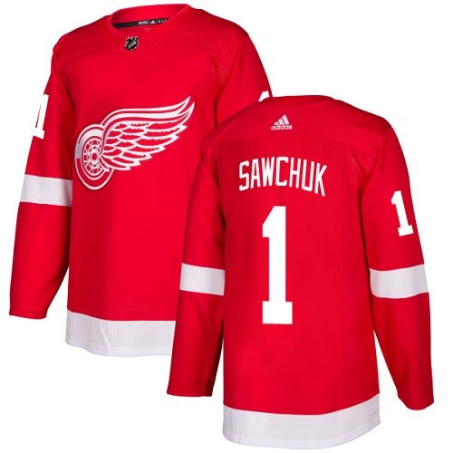 Adidas Detroit Red Wings #1 Terry Sawchuk Red Home Stitched NHL Jersey