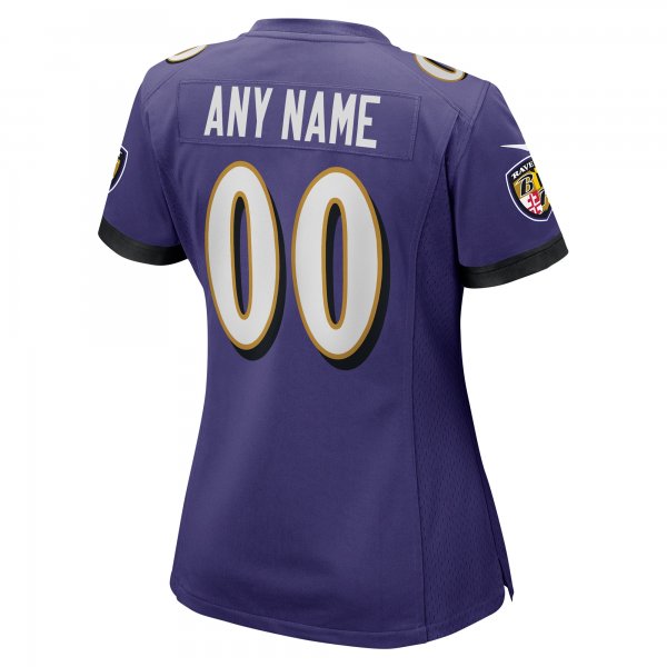 Women's Nike Purple Baltimore Ravens Custom Game Jersey