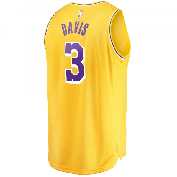 Youth Los Angeles Lakers Anthony Davis Fanatics Gold Fast Break Player Jersey - Icon Edition