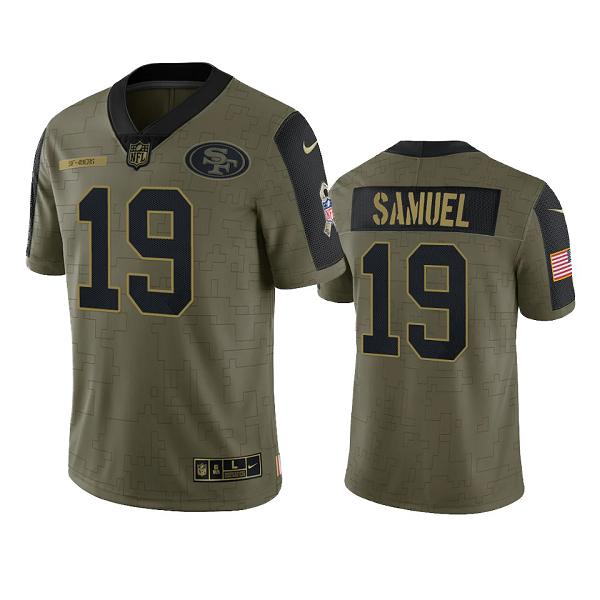 San Francisco 49ers Deebo Samuel Olive 2021 Salute To Service Men's Limited NFL Jersey