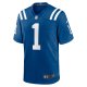 Men's Indianapolis Colts Number 1 Dad Nike Royal Game Jersey