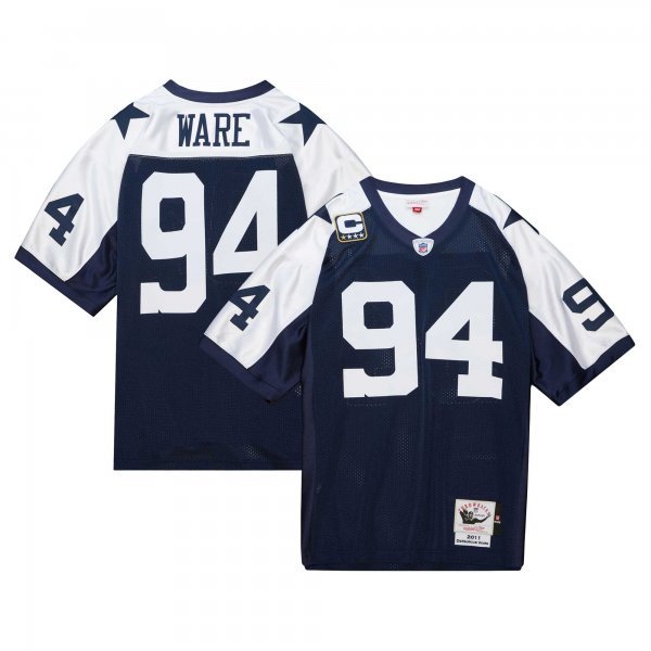 Men's Dallas Cowboys DeMarcus Ware Mitchell & Ness Navy 2011 Throwback Retired Player Jersey