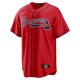 Men's Atlanta Braves Nike Red Alternate Replica Team Jersey