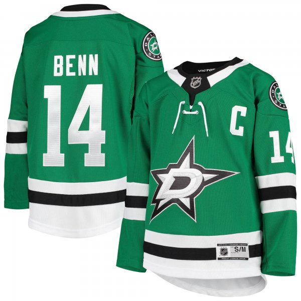 Youth Dallas Stars Jamie Benn Kelly Green Home Premier Player Jersey