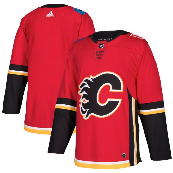 Men's Calgary Flames adidas Red Home Blank Jersey