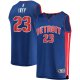 Men's Detroit Pistons Jaden Ivey Fanatics Blue Fast Break Replica Player Jersey - Icon Edition