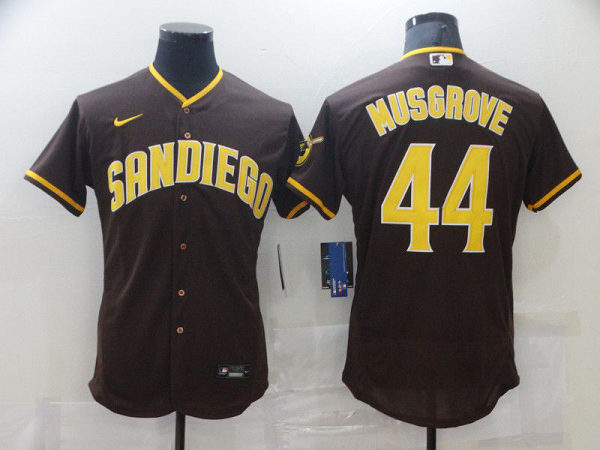 Men San Diego Padres 44 Musgrove brown Flexbase 2021 Nike MLB Jersey