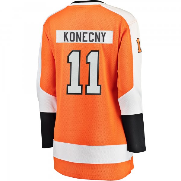 Women's Philadelphia Flyers Travis Konecny Fanatics Orange Breakaway Player Jersey