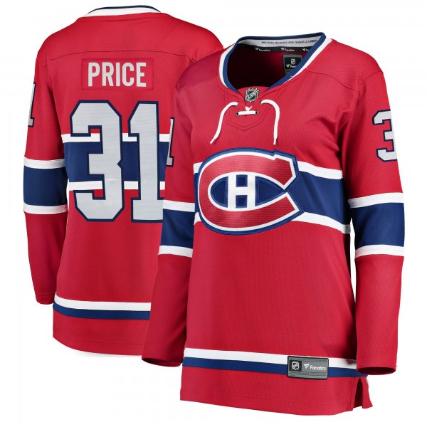 Women's Montreal Canadiens Carey Price Fanatics Red Home Breakaway Player Jersey