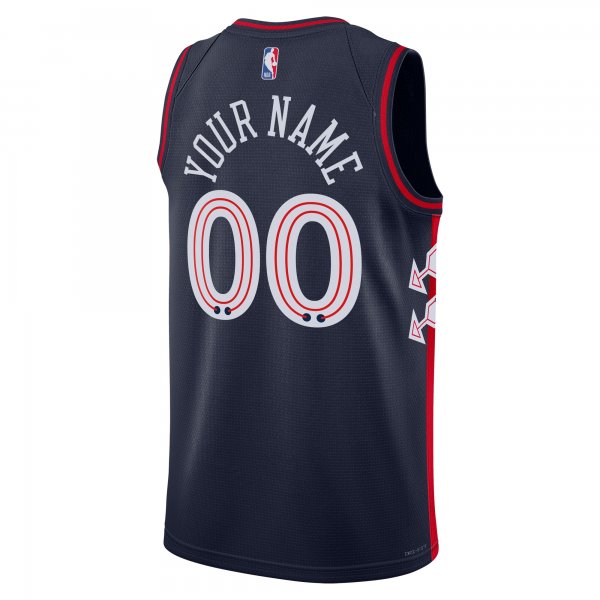 Unisex Philadelphia 76ers  Nike Navy 2023/24 Custom Swingman Jersey - City Edition