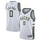 Youth Milwaukee Bucks Damian Lillard Nike White Swingman Jersey - Association Edition