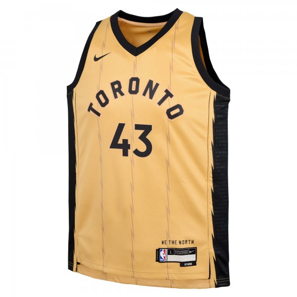 Youth Toronto Raptors Pascal Siakam Nike Gold  Swingman Replica Jersey - City Edition