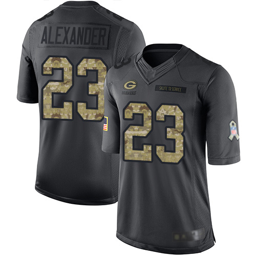 Men's Green Bay Packers #23 Jaire Alexander Black Stitched NFL Limited 2016 Salute To Service Jersey