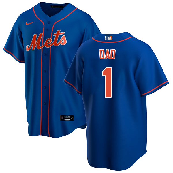 Men's New York Mets Nike Royal Alternate #1 Dad MLB Jersey