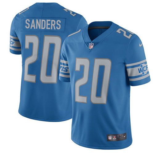 Nike Detroit Lions #20 Barry Sanders Light Blue Team Color Youth Stitched NFL Vapor Untouchable Limited Jersey