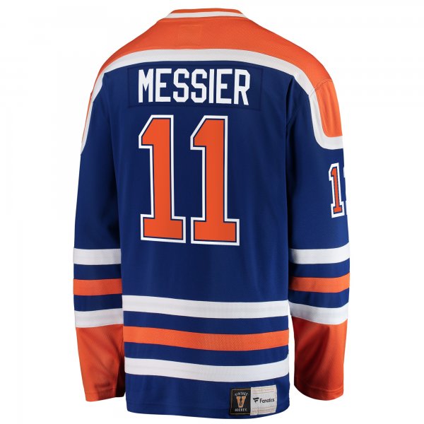 Men's Edmonton Oilers Mark Messier Fanatics Blue Premier Breakaway Retired Player Jersey