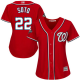 Women's Washington Nationals #22 Juan Soto Red Alternate 2019 World Series BoundStitched MLB Jersey