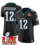 Men's Philadelphia Eagles #12 Randall Cunningham Black Super Bowl LIX F.U.S.E. Vapor Limited Stitched Jersey