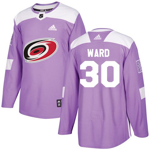 Adidas Carolina Hurricanes #30 Cam Ward Purple Fights Cancer Stitched NHL Jersey