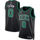 Unisex Boston Celtics Jayson Tatum Jordan Brand Black Swingman Jersey - Statement Edition