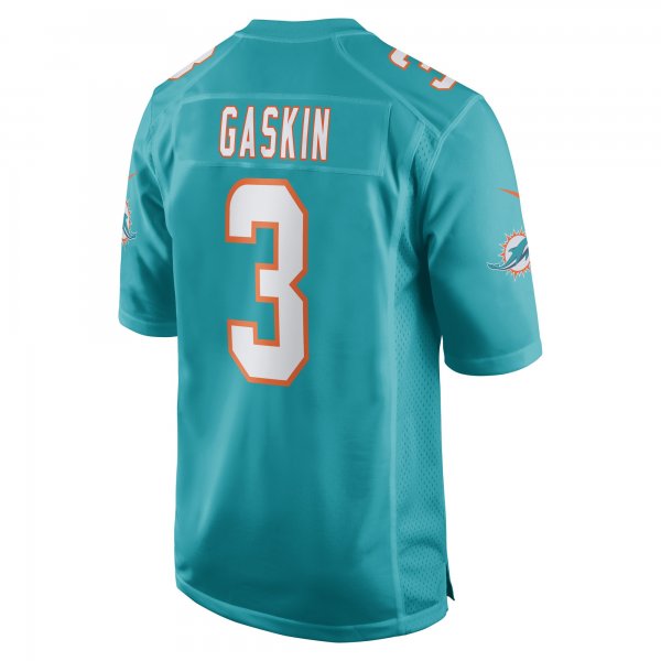 Men's Miami Dolphins Myles Gaskin Nike Aqua Game Player Jersey