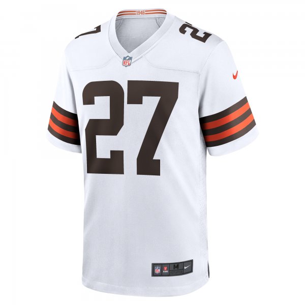 Men's Cleveland Browns Kareem Hunt Nike White Game Player Jersey