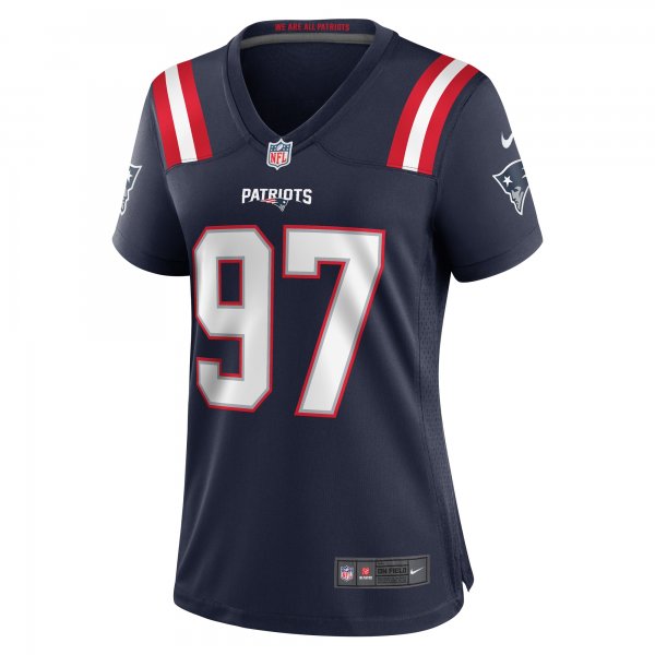 Women's New England Patriots DaMarcus Mitchell Nike Navy Game Player Jersey