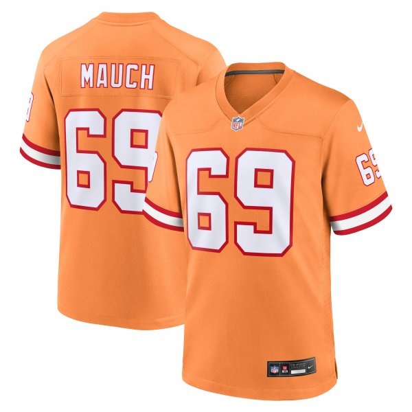 Men's Tampa Bay Buccaneers Cody Mauch Nike Orange Throwback Game Jersey