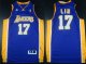 Men's Revolution 30 Los Angeles Lakers #17 Jeremy Lin Purple Road Stitched NBA Jersey