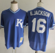 Mitchell And Ness Kansas City Royals #16 Bo Jackson Blue Throwback Stitched MLB Jersey