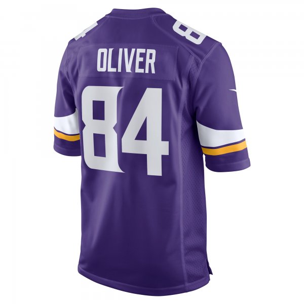 Men's Minnesota Vikings Josh Oliver Nike Purple Game Player Jersey