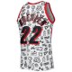 Men's Portland Trail Blazers Clyde Drexler Mitchell & Ness White 1991-92 Hardwood Classics Doodle Swingman Jersey