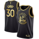 Men's Golden State Warriors #30 Stephen Curry Black&Gold All Stitched NBA Jersey