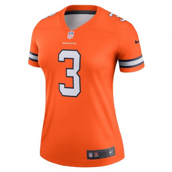 Women's Denver Broncos Russell Wilson Nike Orange Team Alternate Legend Jersey