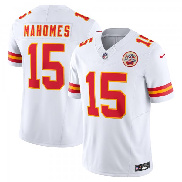 Men's Kansas City Chiefs Patrick Mahomes Nike White Vapor F.U.S.E. Limited Jersey